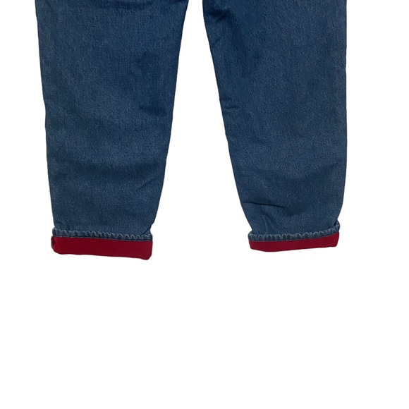 VTG LL Bean Flannel Lined Jeans Blue - Picture 9 of 14
